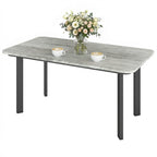 90 x 49 x 40 cm Outdoor Coffee Table with Slatted WPC Top, Grey