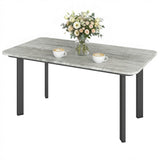 90 x 49 x 40 cm Outdoor Coffee Table with Slatted WPC Top, Grey