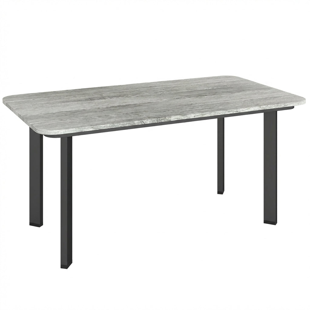90 x 49 x 40 cm Outdoor Coffee Table with Slatted WPC Top, Grey