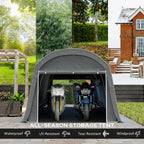 10' x 20' Portable Shed with Roll-up Zipper Door, Dark Grey