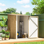3' x 3' Lean-to Garden Storage Shed with Lockable Door & Galvanized Steel Construction