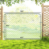26-71 in. W x 4 ft. H Chain Link Fence Gate, Silver