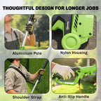 2.6 m Extendable Hedge Trimmer with 90° Head and 10 m Cable