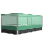 5.7 x 3 x 2.3ft Steel Raised Garden Bed with Cover and Gloves, Dark Grey
