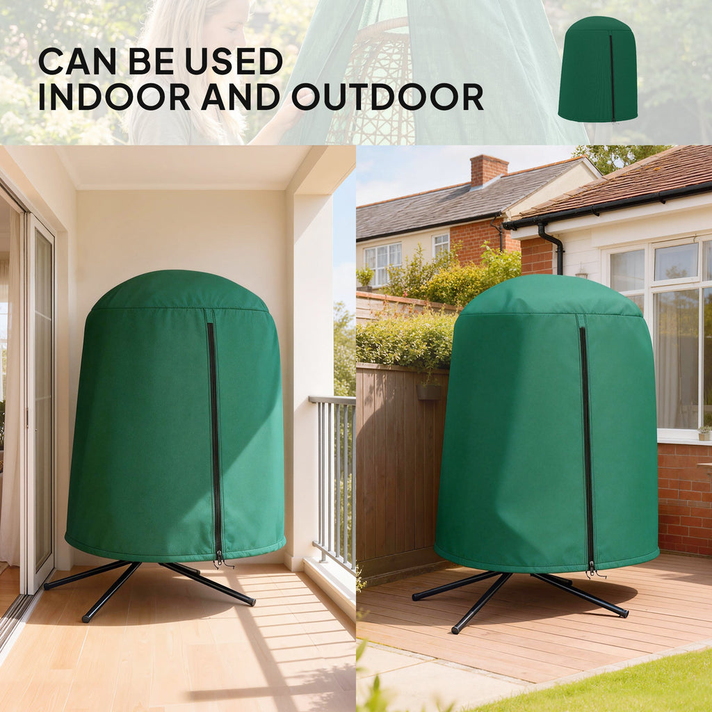 Hanging Egg Chair Cover with Zipper, 420D Oxford for 128 x 190H cm Stand, Green