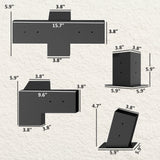 9 PCS Pergola Bracket Kit for 4" x 4" Lumber, Black