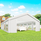 20' x 40' Heavy Duty Party Tent and Carport with 12 Sidewalls, White