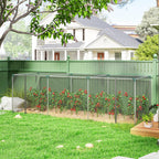 12' x 4' Crop Cage with Zippered Door and Steel Frame, Black
