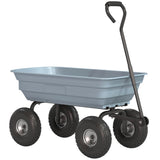 Steel Garden Cart with 10" Pneumatic Tires, 551 lbs Capacity, Grey
