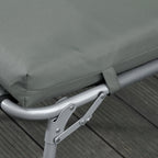 Set of 2 Outdoor Lounge Chair Cushions, 77.2" x 21.7", Dark Grey