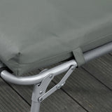 Set of 2 Outdoor Lounge Chair Cushions, 77.2" x 21.7", Dark Grey