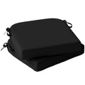 Set of 2 Outdoor Chair Seat Cushions, 40 x 40 cm, Black