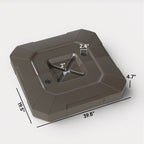 2-Piece Cantilever Umbrella Base Weight Set, 231 lb, Brown