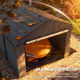 Onward 10' x 15' Heavy Duty Metal Carport with Galvanized Roof & Removable Sidewalls