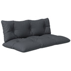2-Seater Outdoor Seat & Back Cushions, 6" Thick for Pallet Loveseat, Dark Grey