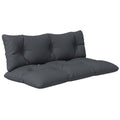 2-Seater Outdoor Seat & Back Cushions, 6" Thick for Pallet Loveseat, Dark Grey