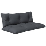 2-Seater Outdoor Seat & Back Cushions, 6" Thick for Pallet Loveseat, Dark Grey