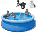 Inflatable Family Swimming Pool with Air Pump