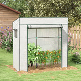 77.2" x 30.3" x 77.6" Lean-to Tomato Greenhouse, White