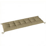 Memory Foam Sun Lounger Cushion with Ties, 190 x 60 cm, Sand