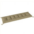 Memory Foam Sun Lounger Cushion with Ties, 190 x 60 cm, Sand