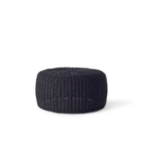 Barrel Woven Pouf in Charcoal (Large)