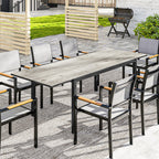 63"-94.5" Extendable Patio Dining Table for 6-8 People