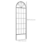 2 Pack Metal Garden Trellis Panels, 20" x 60", Black