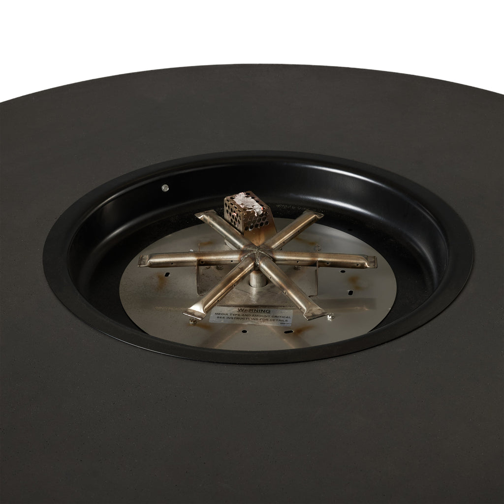 Legend Round Fire Table in Black Lava (Natural Gas)