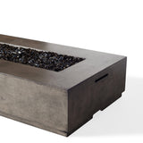 Legend 72" Rectangular Fire Table in Dark Basalt (Propane)