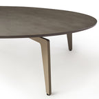 Luna Coffee Table in Quartz Grey with Ceramic Sandstone Top