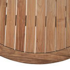 Luna Coffee Table in Quartz Grey with Teak Top