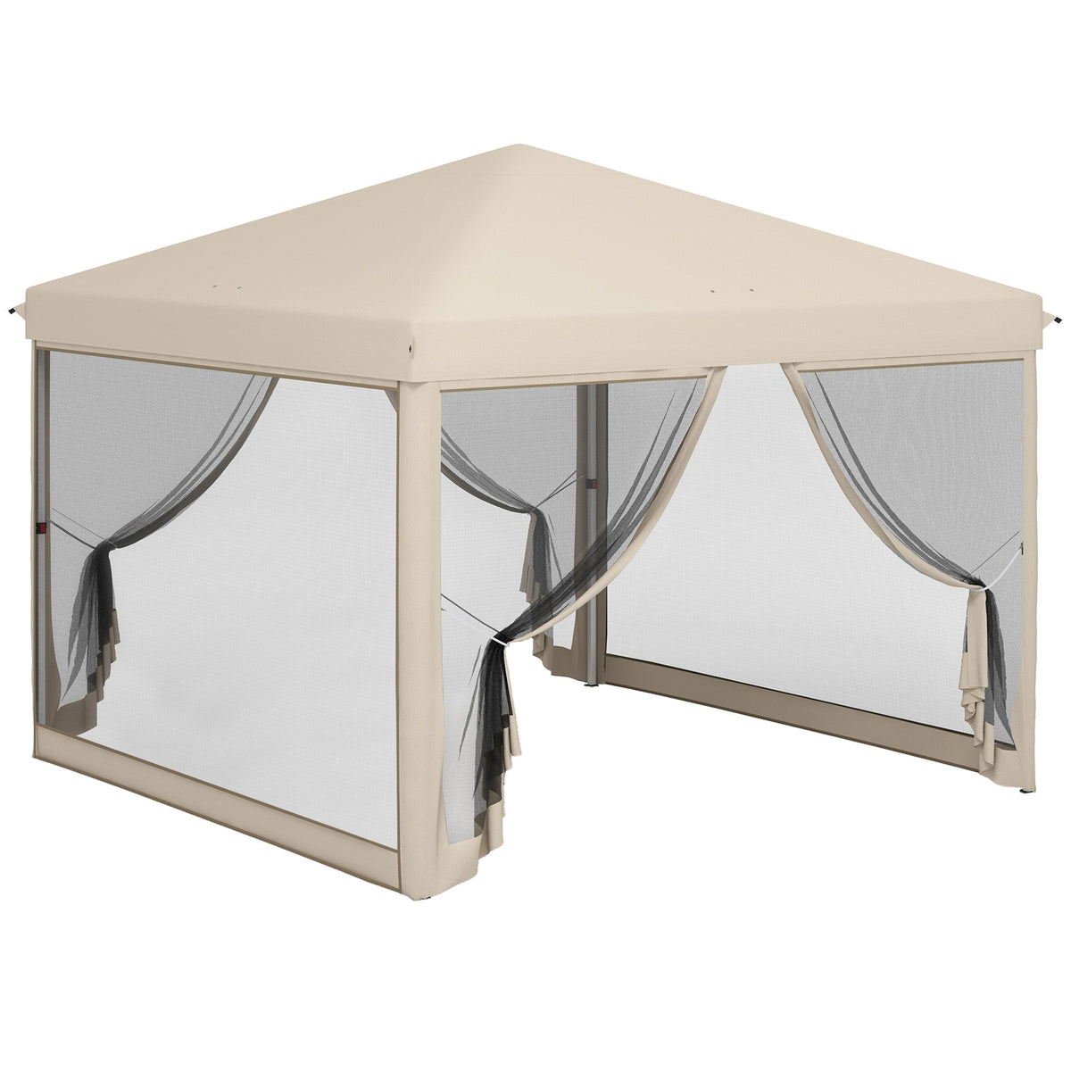 10' x 10' Pop Up Canopy Tent with Netting and Carry Bag