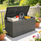 440L Garden Storage Box with Lockable Lid and Gas Rods