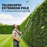 2.6 m Extendable Hedge Trimmer with 90° Head and 10 m Cable