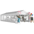 13' x 26' Heavy Duty Party Tent and Carport with Sidewalls, White
