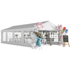 13' x 26' Heavy Duty Party Tent and Carport with Sidewalls, White