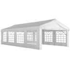 13' x 26' Heavy Duty Party Tent and Carport with Sidewalls, White