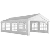 13' x 26' Heavy Duty Party Tent and Carport with Sidewalls, White