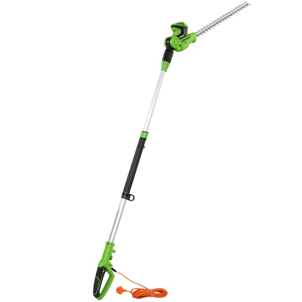 2.6 m Extendable Hedge Trimmer with 90° Head and 10 m Cable