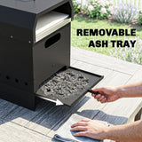 3-in-1 Wood-Fired Pizza Oven with Stone & Peel for Charcoal Grill, Black