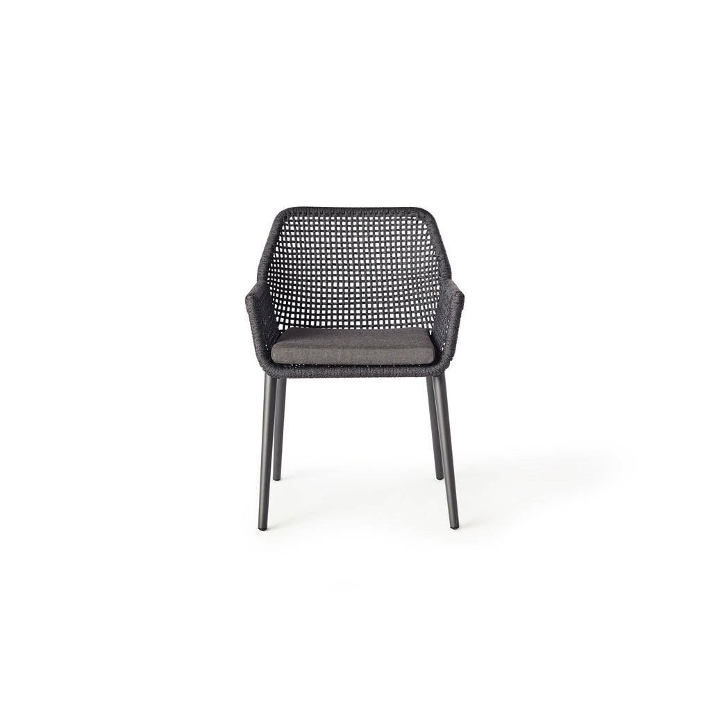 Montecito Dining Chair in Charcoal Aluminum