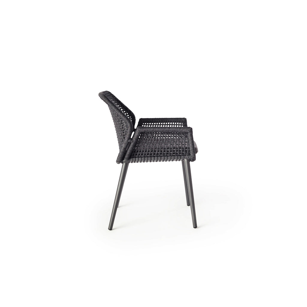 Montecito Dining Chair in Charcoal Aluminum