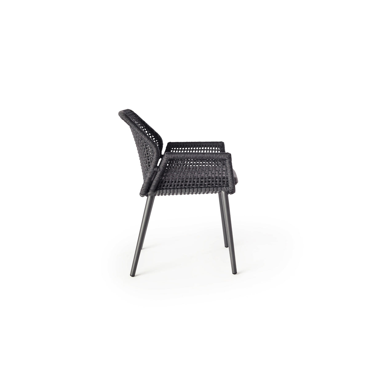 Montecito Dining Chair in Charcoal Aluminum