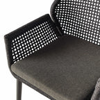 Montecito Dining Chair in Charcoal Aluminum