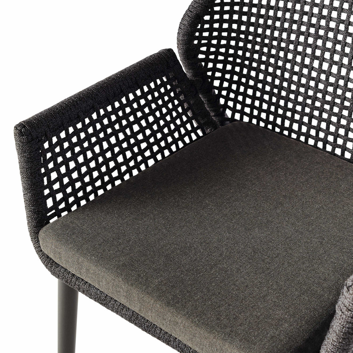 Montecito Dining Chair in Charcoal Aluminum