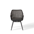 Montecito Swivel Dining Chair in Charcoal Aluminum