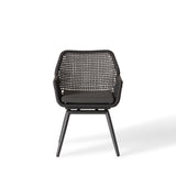 Montecito Swivel Dining Chair in Charcoal Aluminum