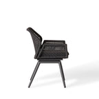 Montecito Swivel Dining Chair in Charcoal Aluminum