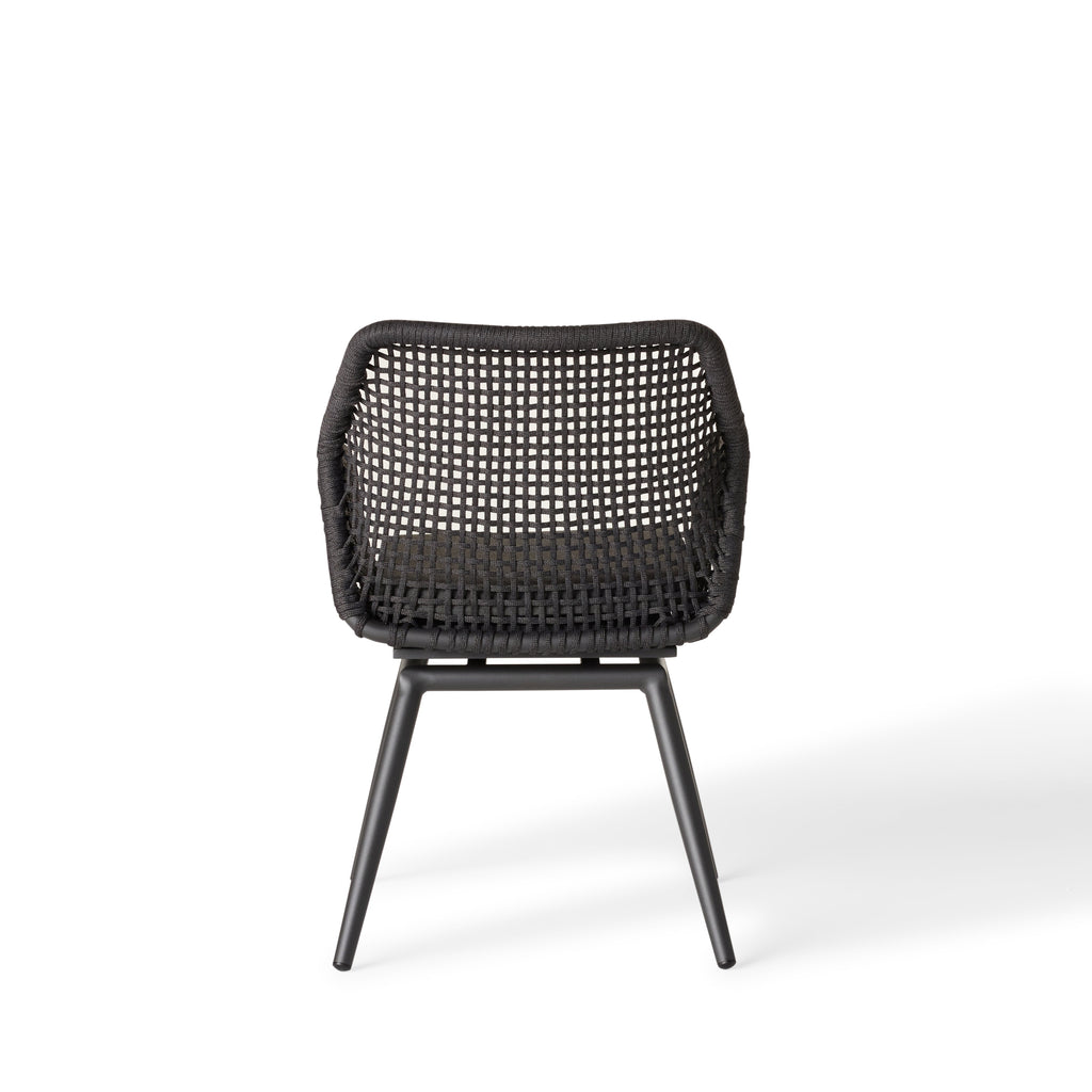 Montecito Swivel Dining Chair in Charcoal Aluminum